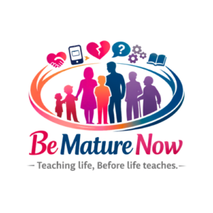 be mature now header logo