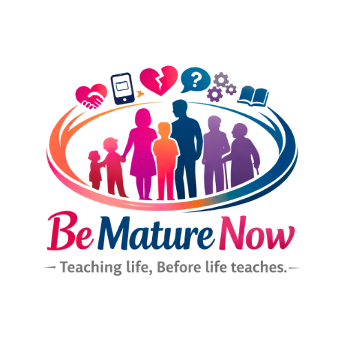 be mature now header logo